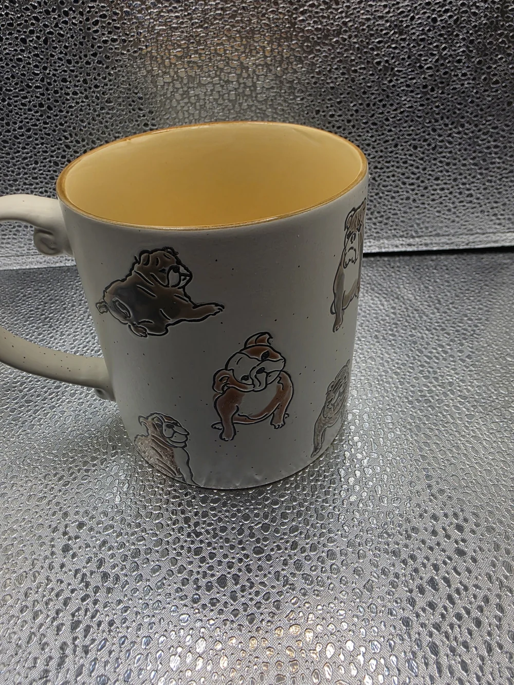 English Bulldog Ceramic Mug - Cream Bulldog Design